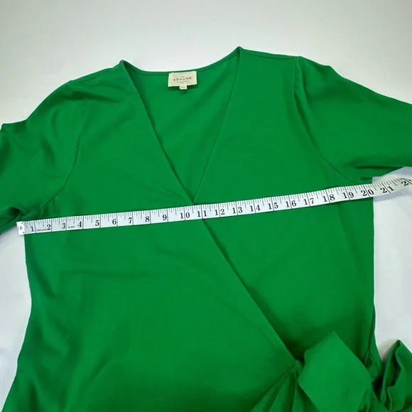 Sezane Chic Green Tie Front Mini Dress - Picture 6 of 11